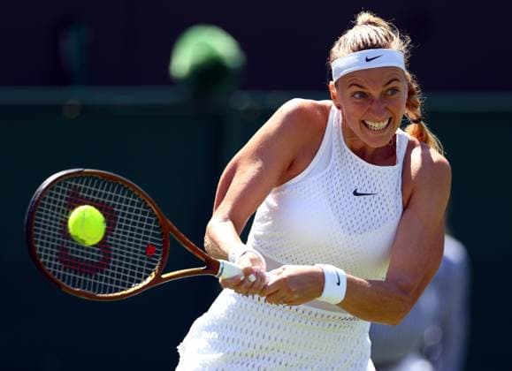 Mandatory Credit: Photo by Simon Dael Shutterstock (13995929aj) Petra Kvitova during her second round match Wimbledon Tennis Championships, Day 5, The All England Lawn Tennis and Croquet Club, London, UK - 07 Jul 2023 Wimbledon Tennis Championships, Day 5, The All England Lawn Tennis and Croquet Club, London, UK - 07 Jul 2023  Copyright: xSimonxDael Shutterstockx 13995929aj