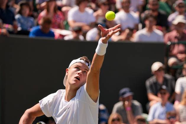 2023 Wimbledon Tournament LONDRES, LO - 07.07.2023: 2023 WIMBLEDON TOURNAMENT - Holger Rune (DIN) during Wimbledon Tournament 2023 held in London, England. (Photo: Andre Chaco Fotoarena) x2398295x  AndrexChaco