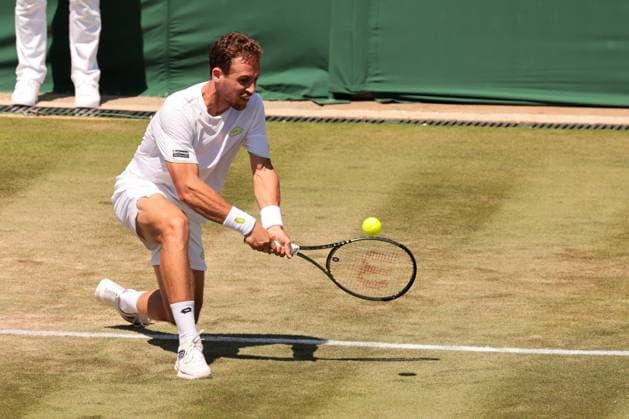 2023 Wimbledon Tournament LONDRES, LO - 07.07.2023: 2023 WIMBLEDON TOURNAMENT - Roberto Carballes Baena (ESP) during Wimbledon Tournament 2023 held in London, England. (Photo: Andre Chaco Fotoarena) x2398311x  AndrexChaco