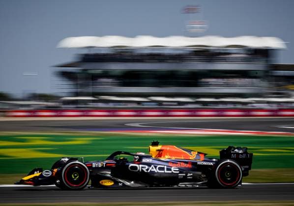 SILVERSTONE - Max Verstappen (Red Bull Racing) during the 1st free practice for the Grand Prix of Great Britain. ANP SEM VAN DER WAL F1 Grand Prix of Great Britain - Practice 2023 xVIxANPxSportx xxANPxIVx 473201537 originalFilename: 473201537.jpg