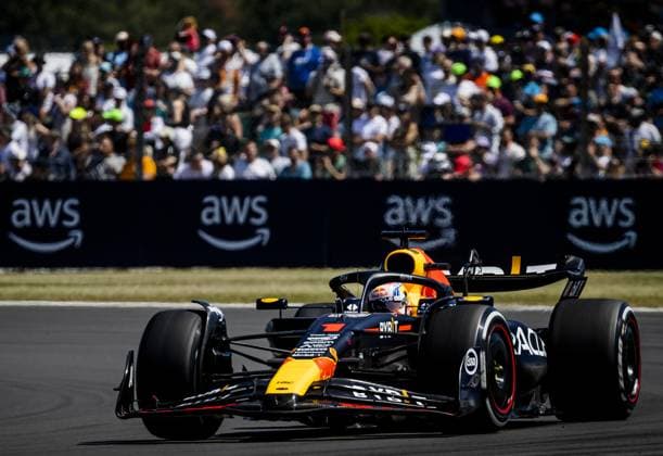 SILVERSTONE - Max Verstappen (Red Bull Racing) during the 1st free practice for the Grand Prix of Great Britain. ANP SEM VAN DER WAL F1 Grand Prix of Great Britain - Practice 2023 xVIxANPxSportx xxANPxIVx 473202071 originalFilename: 473202071.jpg