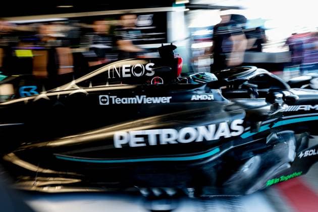 63 George Russell GBR, Mercedes AMG Petronas F1 Team , F1 Grand Prix of Great Britain at Silverstone Circuit on July 7, 2023 in Silverstone, Great Britain Photo by HOCH ZWEI Silverstone Great Britain