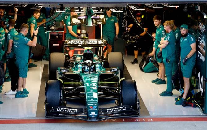 14 Fernando Alonso ESP, Aston Martin Aramco Cognizant F1 Team , F1 Grand Prix of Great Britain at Silverstone Circuit on July 7, 2023 in Silverstone, Great Britain Photo by HOCH ZWEI Silverstone Great Britain