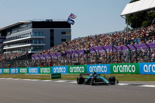 14 Fernando Alonso ESP, Aston Martin Aramco Cognizant F1 Team , F1 Grand Prix of Great Britain at Silverstone Circuit on July 7, 2023 in Silverstone, Great Britain Photo by HOCH ZWEI Silverstone Great Britain