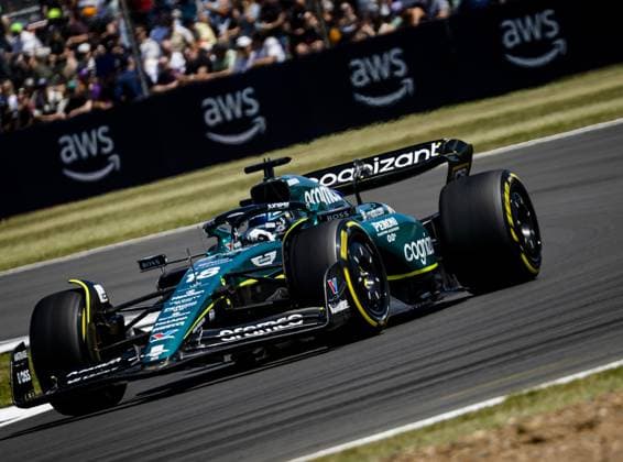 SILVERSTONE - Lance Stroll (Aston Martin) during 1st free practice for the British Grand Prix. ANP SEM VAN DER WAL F1 Grand Prix of Great Britain - Practice 2023 xVIxANPxSportx xxANPxIVx 473205619 originalFilename: 473205619.jpg