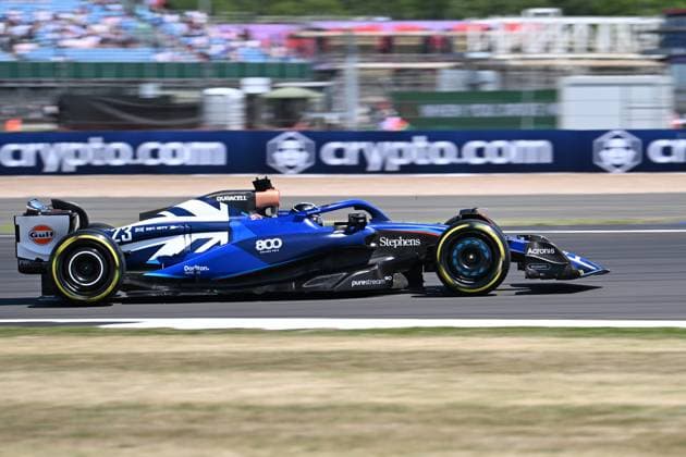 7th July 2023: Silverstone Circuit, Northamptonshire, England: Formula 1 2023 Aramco British F1 Grand Prix: Free Practice Day; Alex Albon of the Williams-Mercedes team during the first practice session  ActionPlus12527996 SimonxWest