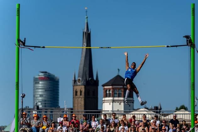 Bilder des Jahres 2023, Sport 07 Juli Sport Themen der Woche KW27 Sport Bilder des Tages GER, Leichtathletik, Athletics, Deutsche Meisterschaften, 07.07.2023, Raphael Holzdeppe (LAZ Zweibruecken, 24), Stabhochsprung Maenner GER, Leichtathletik, Athletics, Deutsche Meisterschaften, 07.07.2023 Duesseldorf *** GER, Athletics, Athletics, German Championships, 07 07 2023, Raphael Holzdeppe LAZ Zweibruecken, 24 , Pole Vault Men GER, Athletics, Athletics, German Championships, 07 07 2023 Duesseldorf Copyright: xStefanxMayerx EP_SMR