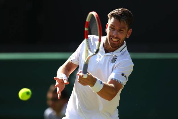 Mandatory Credit: Photo by Ella Ling Shutterstock (13995924bo) Cameron Norrie in action against Christopher Eubanks Wimbledon Tennis Championships, Day 5, The All England Lawn Tennis and Croquet Club, London, UK - 07 Jul 2023 Wimbledon Tennis Championships, Day 5, The All England Lawn Tennis and Croquet Club, London, UK - 07 Jul 2023  Copyright: xEllaxLing Shutterstockx 13995924bo