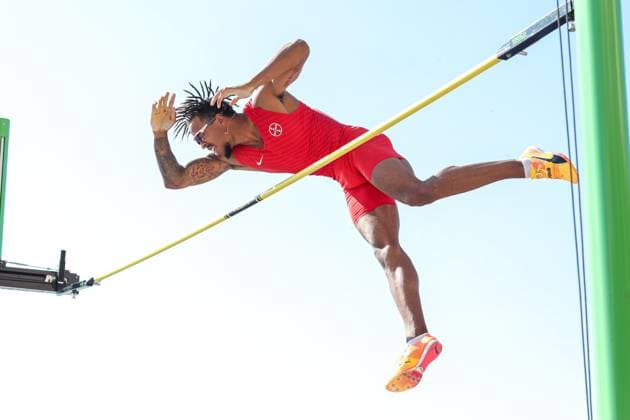 Sport Themen der Woche KW27 Sport Bilder des Tages Die Finals 2023 Rhein-Ruhr - Stabhochsprung Herren, 07.07.2023 Bo Kanda Lita Baehre gewinnt den DM Titel - Die Finals 2023 Rhein-Ruhr - Stabhochsprung Herren 07.07.2023 in Düsseldorf. *** The Finals 2023 Rhine Ruhr Pole Vault Men, 07 07 2023 Bo Kanda Lita Baehre wins the DM title The Finals 2023 Rhine Ruhr Pole Vault Men 07 07 2023 in Düsseldorf, Germany Copyright: xBEAUTIFULxSPORTS KennyxBeelex
