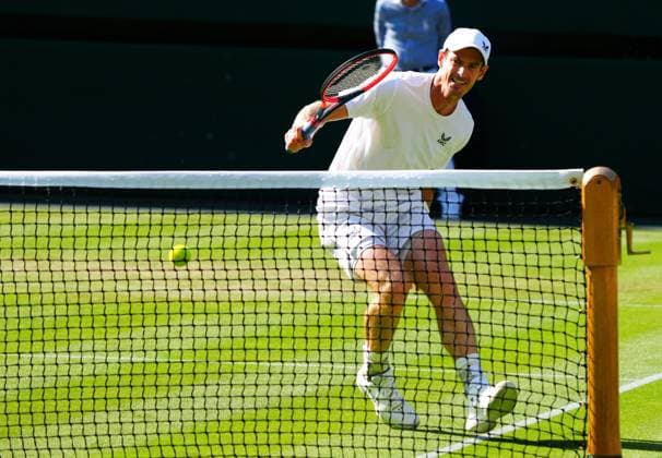 Mandatory Credit: Photo by Javier Garcia Shutterstock (13995928ex) Andy Murray nets with a volley during his second round match Wimbledon Tennis Championships, Day 5, The All England Lawn Tennis and Croquet Club, London, UK - 07 Jul 2023 Wimbledon Tennis Championships, Day 5, The All England Lawn Tennis and Croquet Club, London, UK - 07 Jul 2023  Copyright: xJavierxGarcia Shutterstockx 13995928ex