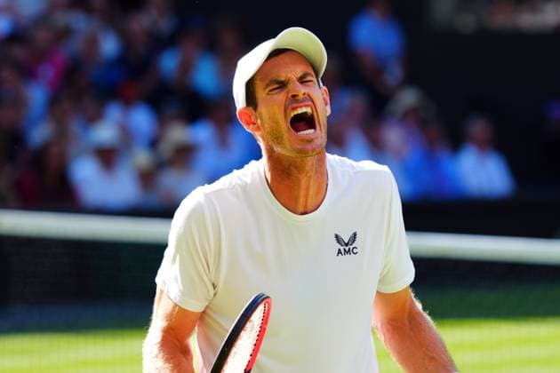 Mandatory Credit: Photo by Javier Garcia Shutterstock (13995928ff) Andy Murray reacts during his second round match Wimbledon Tennis Championships, Day 5, The All England Lawn Tennis and Croquet Club, London, UK - 07 Jul 2023 Wimbledon Tennis Championships, Day 5, The All England Lawn Tennis and Croquet Club, London, UK - 07 Jul 2023  Copyright: xJavierxGarcia Shutterstockx 13995928ff