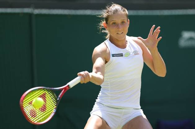 Varvara Gracheva, FRA, during rain delayed second round of 2023 All England Lawn Tennis Championships at Wimbledon, womens singles, London, 07 07 2023