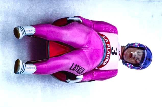 1992 Olympic Winter games, Winterspiele,Spiele, Summer games Evija Å ulce (LAT) during Women s singles luge competition at the 1992 Olympic Winter Games Albertville La Plagne France Copyright: xDuomo PCNx OL9203 LG0068
