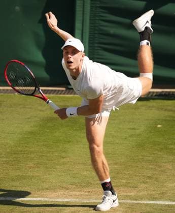 Tennis - 2023 Wimbledon Championships - Week One - Day Five - All England lawn Tennis & Racquet Club, Wimbledon - Friday 7th Mens singles - Denis Shapovalov (CAN) v Liam Broady (GBR) Denis Shapovalov 