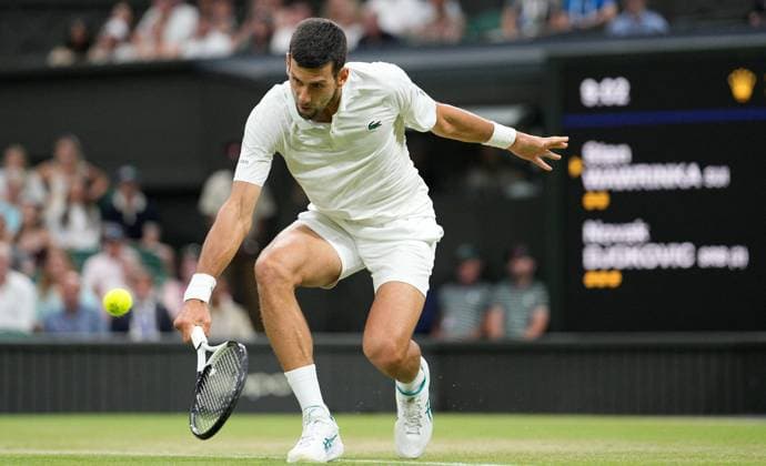 Tennis, Wimbledon, Day 5, Djokovic - Wawrinka