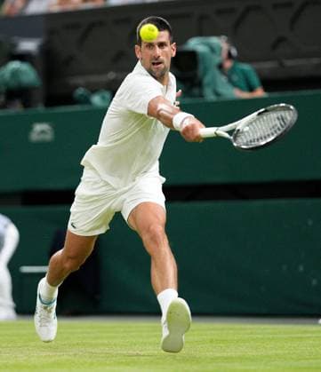 Mandatory Credit: Photo by Dave Shopland Shutterstock (13995926ao) Novak Djokovic in action against Stan Wawrinka Wimbledon Tennis Championships, Day 5, The All England Lawn Tennis and Croquet Club, London, UK - 07 Jul 2023 Wimbledon Tennis Championships, Day 5, The All England Lawn Tennis and Croquet Club, London, UK - 07 Jul 2023  Copyright: xDavexShopland Shutterstockx 13995926ao
