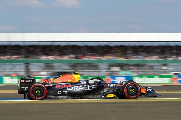 Formula 1 Championship - Formula 1 Aramco British Grand Prix 2023 - Practice 1 e 2 Sergio Perez (MEX) Redbull Racing RB19 during Formula 1 Aramco British Grand Prix 2023 - Practice 1 e 2, Formula 1 Championship in Silverstone, England, July 07 2023 Silverstone Silverstone circuit England Copyright: xAlessioxDexMarcox xLiveMediax LPS_993243