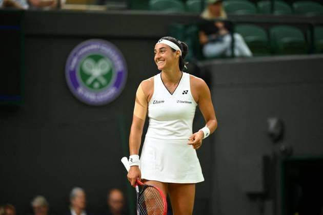 Wimbledon Championships Day 5 Caroline Garcia (FRA) during her second round match at the 2023 Wimbledon Championships at the AELTC in London, UK, on July 7, 2023. Photo by Corinne Dubreuil ABACAPRESS.COM London United Kingdom  Copyright: xDubreuilxCorinne ABACAx 859923_132 DubreuilxCorinne ABACAx 859923_132