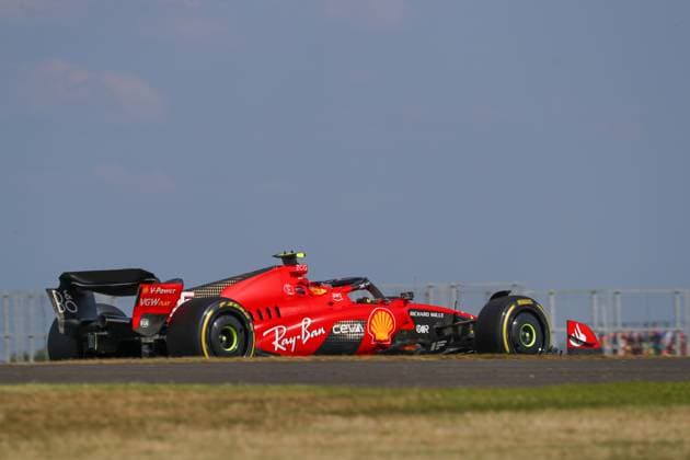 Formula 1 Championship - Formula 1 Aramco British Grand Prix 2023 - Practice 1 e 2 Carlos Sainz (SPA) Ferrari F1-23 during Formula 1 Aramco British Grand Prix 2023 - Practice 1 e 2, Formula 1 Championship in Silverstone, England, July 07 2023 Silverstone Silverstone circuit England Copyright: xAlessioxDexMarcox xLiveMediax LPS_993268