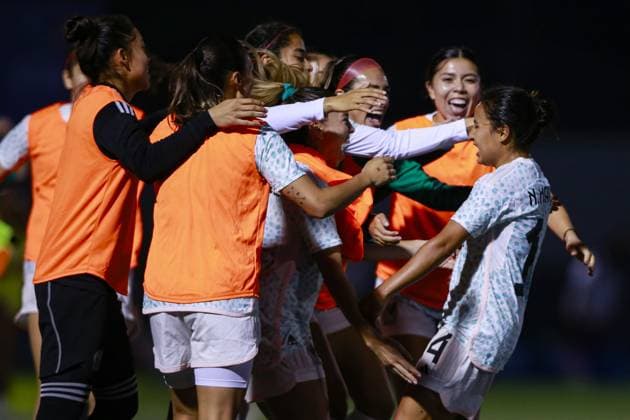 RECORD DATE NOT STATED JCC San Salvador 2023 Venezuela vs Mexico Final Gold Medal Maria Mauleon celebrates her goal 1-2 of Mexico during the game Venezuela vs Mexico (Mexican national team, Nationalteam , corresponding to Final Gold Medal of Womens Soccer at the Central American and Caribbean Games San Salvador 2023, at Las Delicias National Stadium, on July 07, 2023. <br><br> Maria Mauleon celebra su gol 1-2 de Mexico durante el partido Venezuela vs Mexico (Seleccion Mexicana), correspondiente a Final por Medalla de Oro del Futbol Femenino en los Juegos Centroamericanos y del Caribe San Salvador 2023, en el Estadio Nacional Las Delicias, el 07 de Julio de 2023. SAN SALVADOR SAN SALVADOR EL SALVADOR  Copyright: xUlisesxNaranjox 20230707234239_JCC_23_W_VEN_MEX_MAULEON109