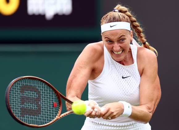 Mandatory Credit: Photo by Simon Dael Shutterstock (14001530w) Petra Kvitova during her third round match Wimbledon Tennis Championships, Day 6, The All England Lawn Tennis and Croquet Club, London, UK - 08 Jul 2023 Wimbledon Tennis Championships, Day 6, The All England Lawn Tennis and Croquet Club, London, UK - 08 Jul 2023  Copyright: xSimonxDael Shutterstockx 14001530w