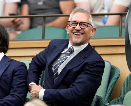 Mandatory Credit: Photo by Dave Shopland Shutterstock (14001531b) Gary Lineker in the Royal Box on Centre Court Wimbledon Tennis Championships, Day 6, The All England Lawn Tennis and Croquet Club, London, UK - 08 Jul 2023 Wimbledon Tennis Championships, Day 6, The All England Lawn Tennis and Croquet Club, London, UK - 08 Jul 2023  Copyright: xDavexShopland Shutterstockx 14001531b