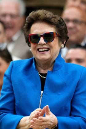 Mandatory Credit: Photo by Dave Shopland Shutterstock (14001531w) Billie Jean King in the Royal Box on Centre Court Wimbledon Tennis Championships, Day 6, The All England Lawn Tennis and Croquet Club, London, UK - 08 Jul 2023 Wimbledon Tennis Championships, Day 6, The All England Lawn Tennis and Croquet Club, London, UK - 08 Jul 2023  Copyright: xDavexShopland Shutterstockx 14001531w