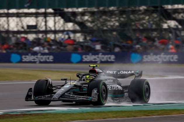 44 Lewis Hamilton GBR, Mercedes AMG Petronas F1 Team , F1 Grand Prix of Great Britain at Silverstone Circuit on July 8, 2023 in Silverstone, Great Britain Photo by HOCH ZWEI Silverstone Great Britain