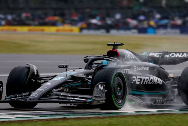 63 George Russell GBR, Mercedes AMG Petronas F1 Team , F1 Grand Prix of Great Britain at Silverstone Circuit on July 8, 2023 in Silverstone, Great Britain Photo by HOCH ZWEI Silverstone Great Britain