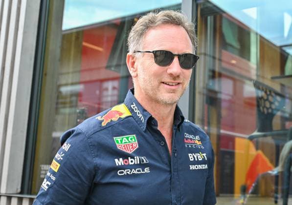 Formula 1 Lenovo British Grand Prix Christian Horner arrives at the Paddock during the Formula 1 Aramco British Grand Prix at Silverstone, Towcester, Northamptonshire, UK on July 08 2023. Lee Floyd, Credit:Lee Floyd Avalon UK, Northamptonshire, Towcester, Silverstone  Copyright: xLeexFloydx xAvalonx 0787905146