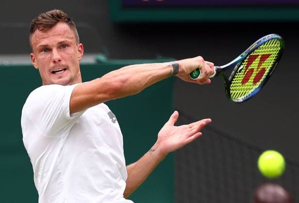 Mandatory Credit: Photo by Simon Dael Shutterstock (14001530bc) Marton Fucsovics during his third round match Wimbledon Tennis Championships, Day 6, The All England Lawn Tennis and Croquet Club, London, UK - 08 Jul 2023 Wimbledon Tennis Championships, Day 6, The All England Lawn Tennis and Croquet Club, London, UK - 08 Jul 2023  Copyright: xSimonxDael Shutterstockx 14001530bc