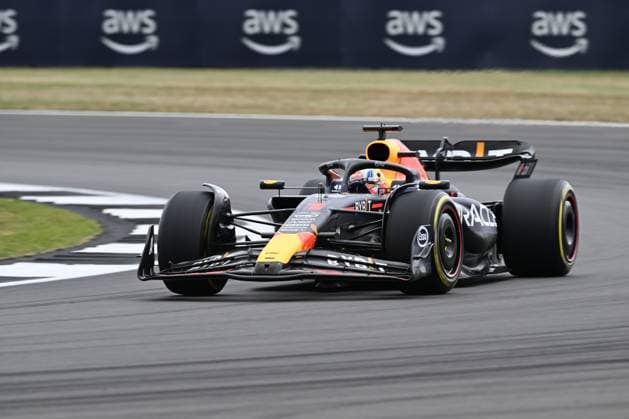 8th July 2023: Silverstone Circuit, Northamptonshire, England: Formula 1 2023 Aramco British F1 Grand Prix: Qualifying Day; Max Verstappen of the Red Bull Racing team during the third practice session  ActionPlus12528625 SimonxWest