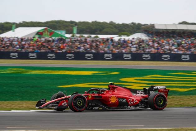 July 8, 2023, Silverstone, Englan, Great Britain: Carlos Sainz (SPA) Ferrari F1-23..during FORMULA 1 ARAMCO BRITISH GRAND PRIX 2023 - jUL7-9 Silverstone, Great Britain Silverstone Great Britain - ZUMAm217 20230708_zsp_m217_047 Copyright: xAlessioxDexMarcox
