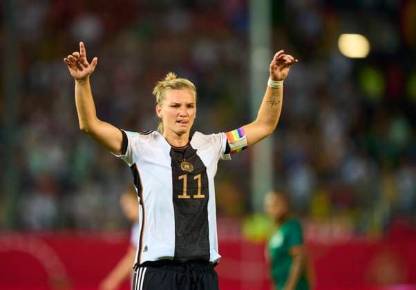 Alexandra Popp, DFB Frauen 11 in the friendly DFB women match GERMANY - SAMBIA 2-3 Preparation for WM World Championships 2023 in Australia, New Zealand ,Season 2023 2024, on July 07, 2023 in Fürth, Germany.
