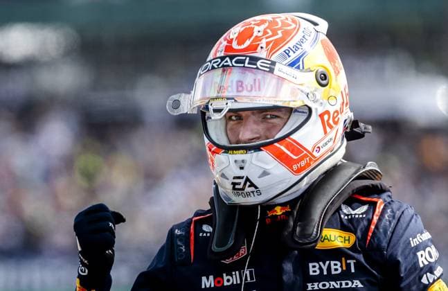 SILVERSTONE - Max Verstappen (Red Bull Racing) reacts after qualifying in the run-up to the Grand Prix of Great Britain at the Silverstone Circuit. ANP SEM VAN DER WAL F1 Grand Prix of Great Britain - Qualifying 2023 xVIxANPxSportx xxANPxIVx 473266708 originalFilename: 473266708.jpg