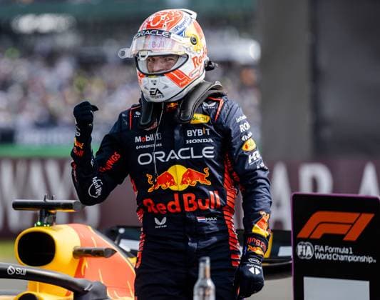 SILVERSTONE - Max Verstappen (Red Bull Racing) reacts after qualifying in the run-up to the Grand Prix of Great Britain at the Silverstone Circuit. ANP SEM VAN DER WAL F1 Grand Prix of Great Britain - Qualifying 2023 xVIxANPxSportx xxANPxIVx 473267118 originalFilename: 473267118.jpg