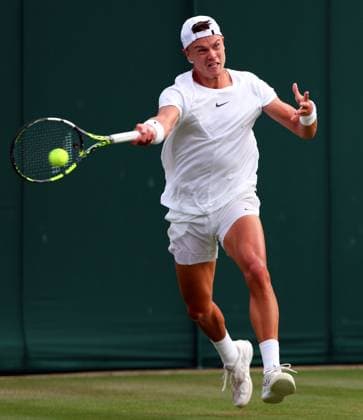 Mandatory Credit: Photo by Ella Ling Shutterstock (14001529as) Holger Rune during his third round match Wimbledon Tennis Championships, Day 6, The All England Lawn Tennis and Croquet Club, London, UK - 08 Jul 2023 Wimbledon Tennis Championships, Day 6, The All England Lawn Tennis and Croquet Club, London, UK - 08 Jul 2023  Copyright: xEllaxLing Shutterstockx 14001529as