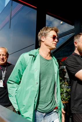 Brad Pitt USA , F1 Grand Prix of Great Britain at Silverstone Circuit on July 8, 2023 in Silverstone, Great Britain Photo by HOCH ZWEI Silverstone Great Britain
