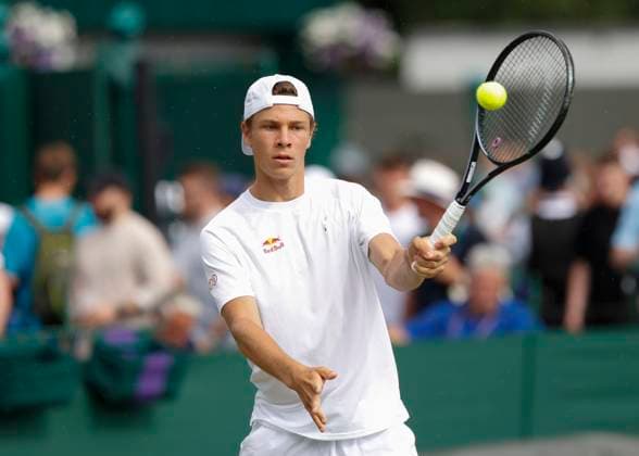 Joel Schwaerzler, Boys Singles BS Tennis Wimbledon 2023 Grand Slam ITF ATP WTA AELTC London Great Britain 8 July 2023 Copyright: xJuergenxHasenkopfx
