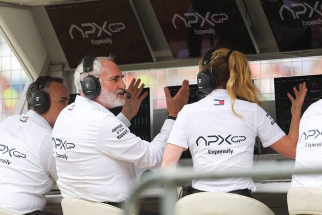 pitwall fictional engineers of the APEX APXGP team for the F1 movie by Apple Studios Bruckheimer Films, illustration during the 2023 Formula 1 Aramco British Grand Prix, 10th round of the 2023 Formula One World Championship, WM, Weltmeisterschaft from July 7 to 9, 2023 on the Silverstone Circuit, in Silverstone, United Kingdom - F1 - BRITISH GRAND PRIX 2023 DPPI Panoramic  00123024_AV3_4516 