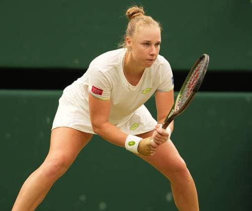 Tennis - 2023 Wimbledon Championships - Week One - Day Six - All England lawn Tennis & Racquet Club, Wimbledon - Saturday 8th Ladies Singles- Anna Blinkova v Aryna Sabalenka Anna Blinkova 