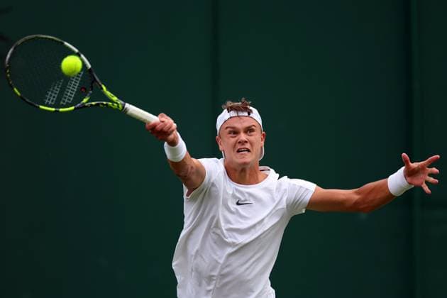 Mandatory Credit: Photo by Ella Ling Shutterstock (14001529az) Holger Rune during his third round match Wimbledon Tennis Championships, Day 6, The All England Lawn Tennis and Croquet Club, London, UK - 08 Jul 2023 Wimbledon Tennis Championships, Day 6, The All England Lawn Tennis and Croquet Club, London, UK - 08 Jul 2023  Copyright: xEllaxLing Shutterstockx 14001529az