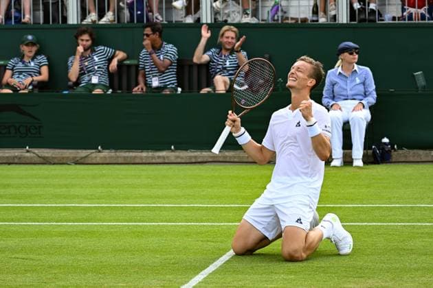 The Wimbledon Grand Slam tennis tournament, 8 July 2023, London. Czech tennis player Jiri Lehecka. (CTKxPhoto SidorjakxMartin) CTKPhotoP2023070804792  CTKPhotoP2023070804792