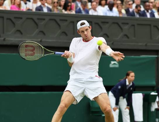 TENNIS - Wimbledon 2023 LONDON,ENGLAND,08.JUL.23 - TENNIS - ATP, Tennis Herren World Tour, Wimbledon, Grand Slam. Image shows Nicolas Jarry (CHI).  GEPAxpictures xAlanxGrieves
