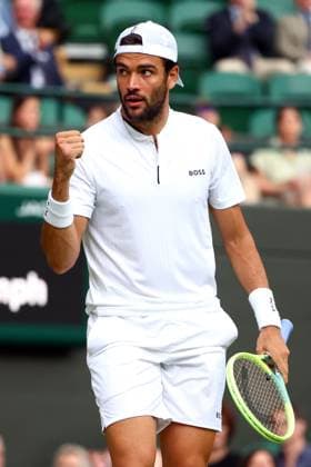 Mandatory Credit: Photo by Simon Dael Shutterstock (14001530fd) Matteo Berrettini during his third round match Wimbledon Tennis Championships, Day 6, The All England Lawn Tennis and Croquet Club, London, UK - 08 Jul 2023 Wimbledon Tennis Championships, Day 6, The All England Lawn Tennis and Croquet Club, London, UK - 08 Jul 2023  Copyright: xSimonxDael Shutterstockx 14001530fd