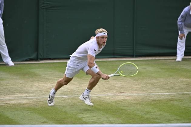 Tennis : Wimbledon 2023 - Angleterre - Alejandro Davidovich Fokina - Espagne Tennis : Wimbledon 2023 - Angleterre- 08 07 23 ChrysleneCaillaud Panoramic  