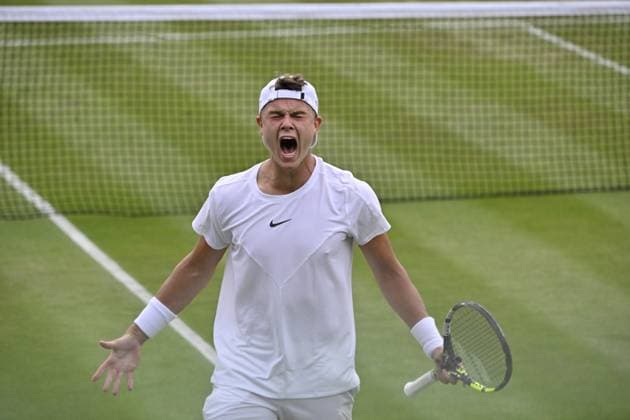 Tennis : Wimbledon 2023 - Angleterre - Holger Rune - Danemark Tennis : Wimbledon 2023 - Angleterre- 08 07 23 ChrysleneCaillaud Panoramic  