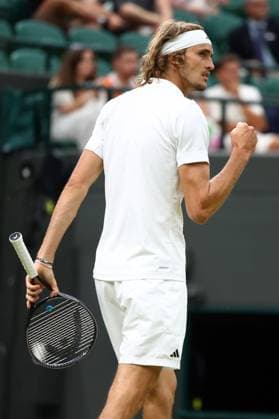 Mandatory Credit: Photo by Simon Dael Shutterstock (14001530fl) Alexander Zverev during his third round match Wimbledon Tennis Championships, Day 6, The All England Lawn Tennis and Croquet Club, London, UK - 08 Jul 2023 Wimbledon Tennis Championships, Day 6, The All England Lawn Tennis and Croquet Club, London, UK - 08 Jul 2023  Copyright: xSimonxDael Shutterstockx 14001530fl