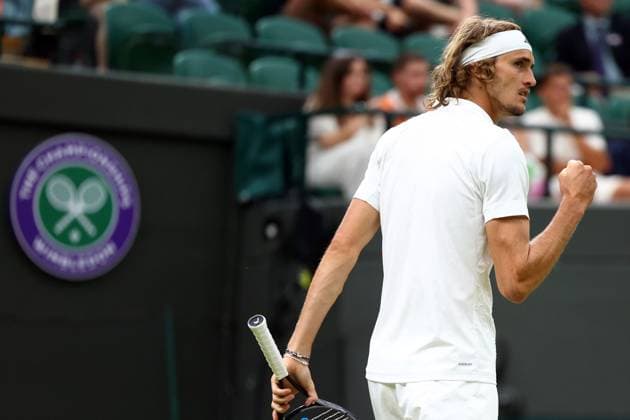Mandatory Credit: Photo by Simon Dael Shutterstock (14001530fm) Alexander Zverev during his third round match Wimbledon Tennis Championships, Day 6, The All England Lawn Tennis and Croquet Club, London, UK - 08 Jul 2023 Wimbledon Tennis Championships, Day 6, The All England Lawn Tennis and Croquet Club, London, UK - 08 Jul 2023  Copyright: xSimonxDael Shutterstockx 14001530fm
