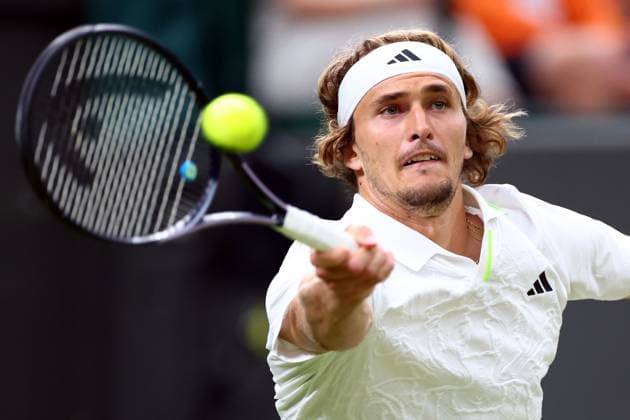 Mandatory Credit: Photo by Simon Dael Shutterstock (14001530fn) Alexander Zverev during his third round match Wimbledon Tennis Championships, Day 6, The All England Lawn Tennis and Croquet Club, London, UK - 08 Jul 2023 Wimbledon Tennis Championships, Day 6, The All England Lawn Tennis and Croquet Club, London, UK - 08 Jul 2023  Copyright: xSimonxDael Shutterstockx 14001530fn